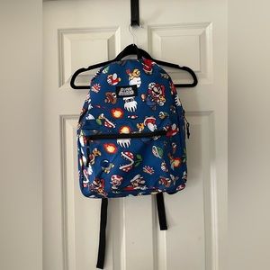 Kids Super Mario Brothers backpack/bag Blue with characters adjustable straps